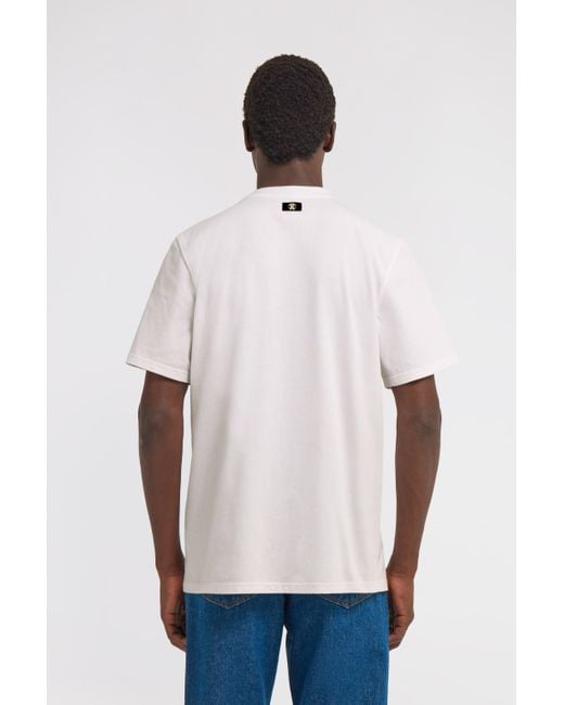 Roberto Cavalli White T-Shirt With Printed Logo for men