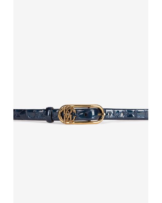 Roberto Cavalli Multicolor Belt With Crocodile Print And Glitter