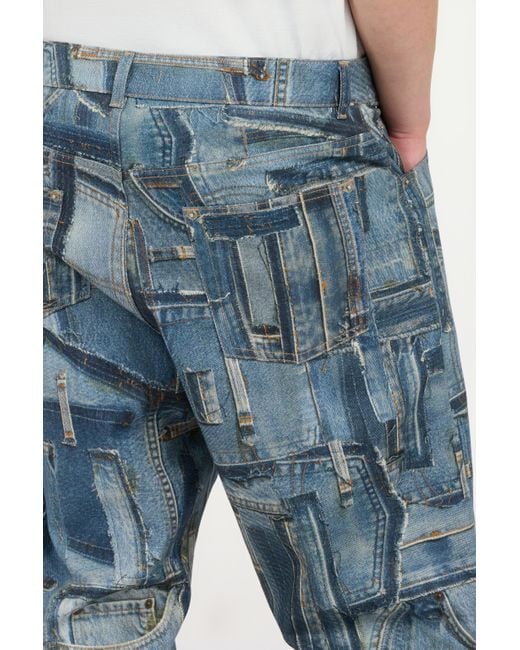 Roberto Cavalli Blue Jeans Over Patchwork Capsule Collection for men