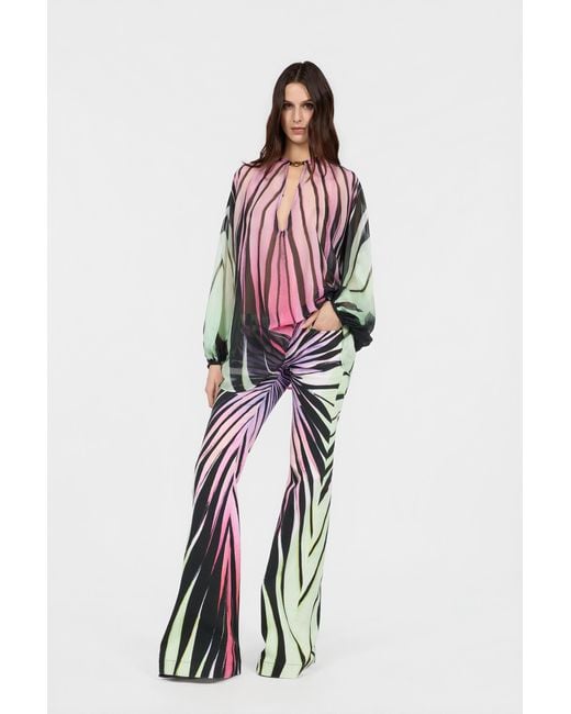 Roberto Cavalli Pink Ray Of Paradise Print Kaftan