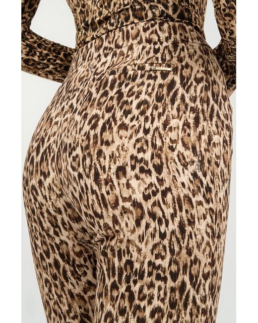 Roberto Cavalli Multicolor Leopard Print Trousers