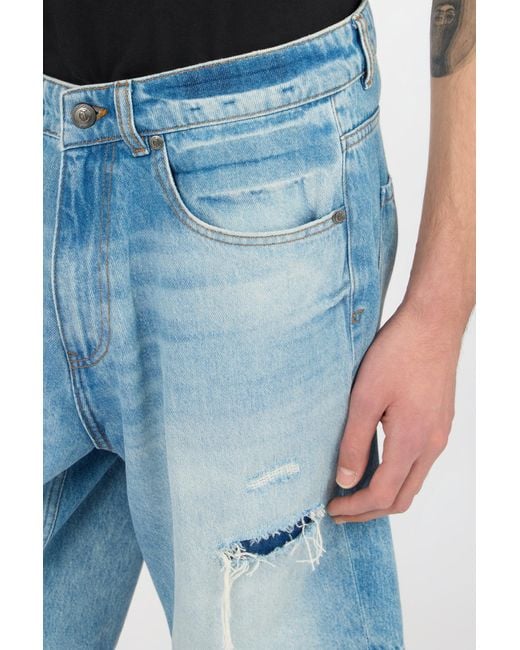 Roberto Cavalli Blue Denim Bermuda Shorts for men