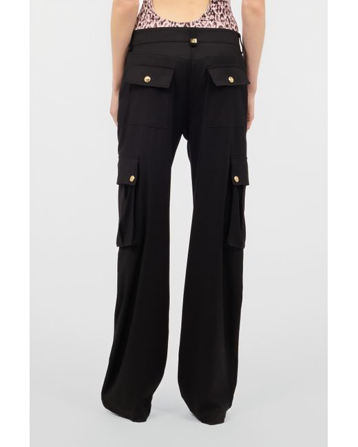 Roberto Cavalli Black Elegant Cargo Pants