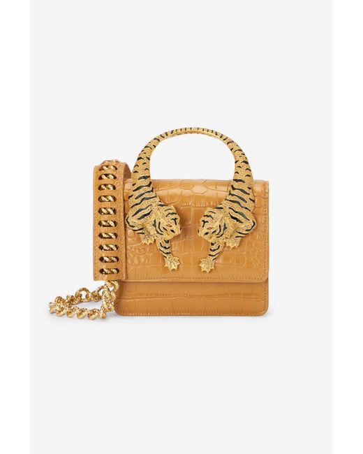 Roberto Cavalli Metallic Medium Roar Bag