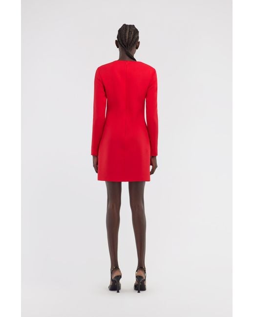 Roberto Cavalli Red Long-Sleeve Rc Dress