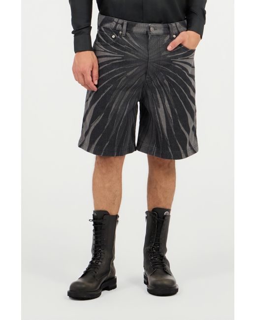 Roberto Cavalli Bermuda Shorts Mit Ray Of Print in Gray für Herren