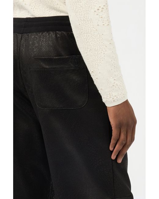 Roberto Cavalli Black Sports Pants With Python Print for men