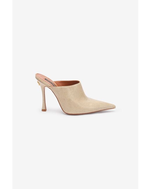 Roberto Cavalli Multicolor Leather Pointed-Toe Mules