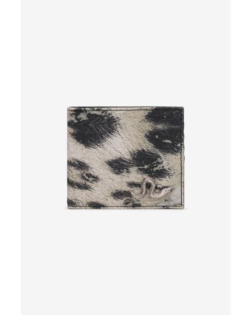 Roberto Cavalli Black Wallet With Jaguar Print for men