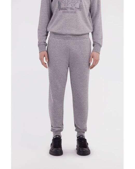 Roberto Cavalli Gray Jogging Pants for men