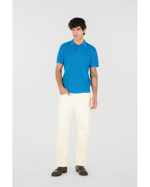 Roberto Cavalli Blue Stretto Di Messina Polo Sweater for men