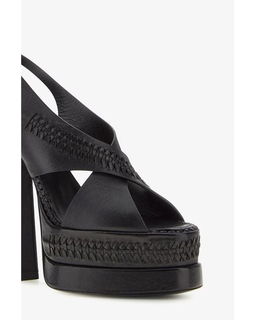 Roberto Cavalli Black Platform Sandals