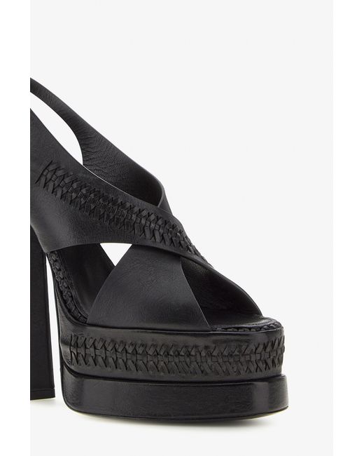 Roberto Cavalli Black Platform Sandals