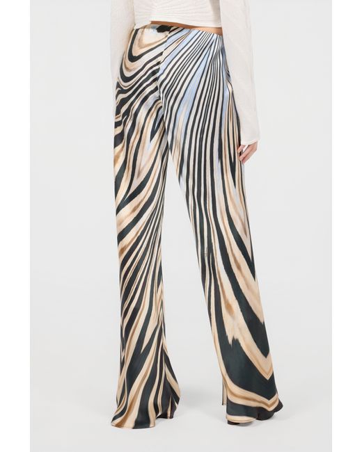 Roberto Cavalli White Zebra Print Trousers