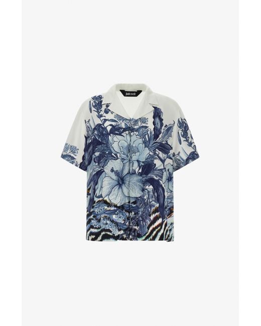 Roberto Cavalli Blue Just Cavalli Shirt for men