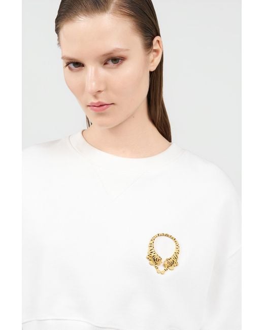 Roberto Cavalli White Roar Sweatshirt