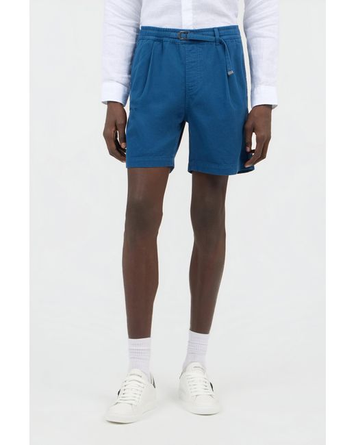 Roberto Cavalli Blue Pleated Bermuda Shorts for men