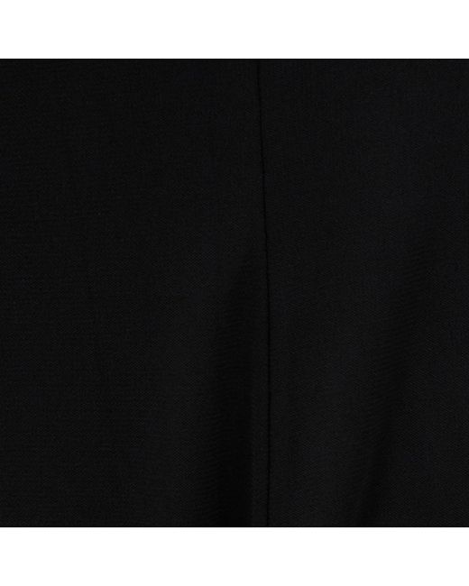 Roberto Cavalli Black Draped Long Dress With Snake Detail