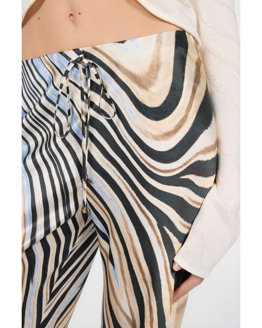 Roberto Cavalli White Zebra Print Trousers