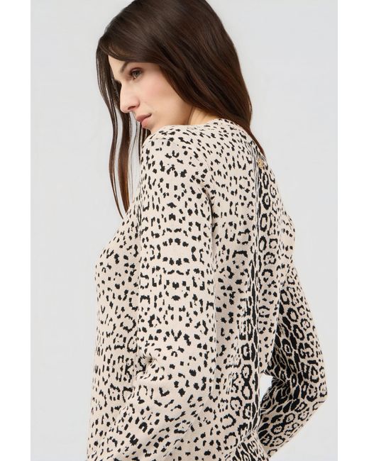 Roberto Cavalli White Jaguar Print Top