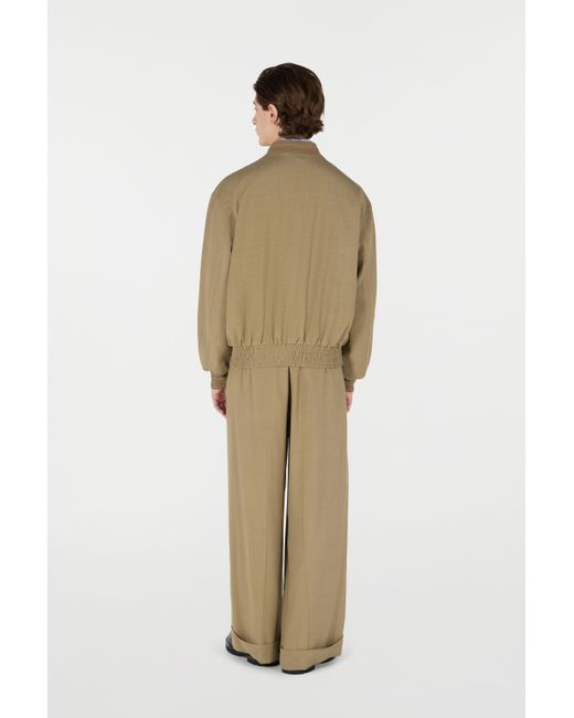 Roberto Cavalli Green Buttoned Bomber Jacket for men