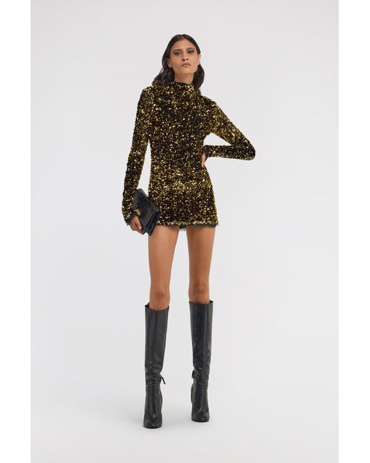 Roberto Cavalli Green Sequin Mini Dress