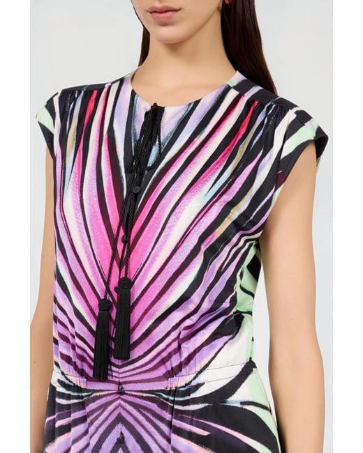 Roberto Cavalli White Ray Of Paradise Print Maxi Dress