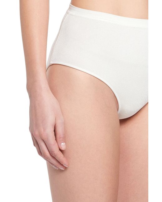 Roberto Cavalli White High Waisted Briefs