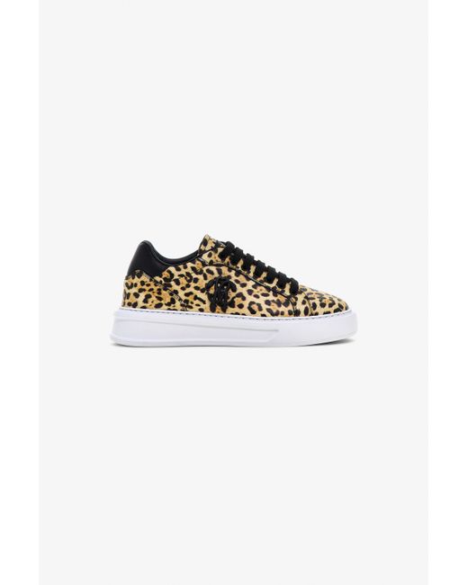 Roberto Cavalli Multicolor Low-Top Sneakers With Jaguar Print