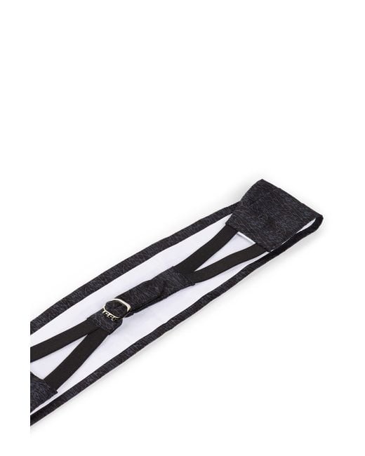 Roberto Cavalli White Leopard-Print Silk Cummerbund for men