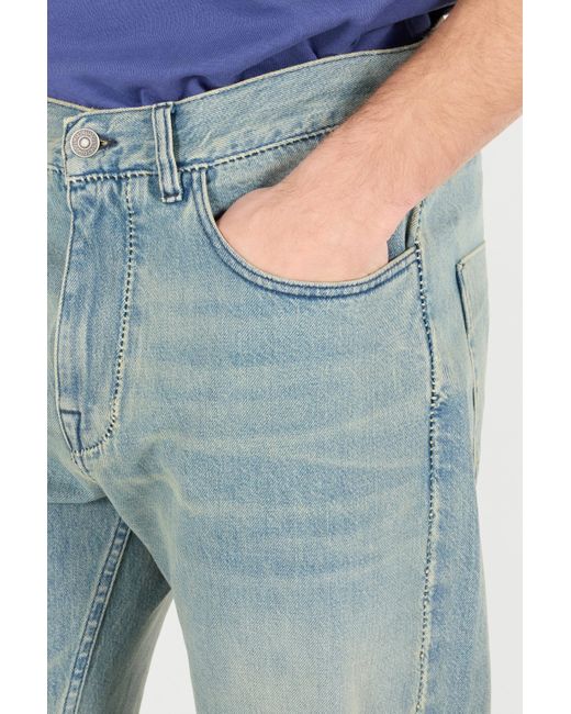 Roberto Cavalli Blue Sandblasted-Effect Jeans for men