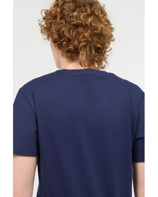 T-Shirt Con Monogram Jc di Roberto Cavalli in Blue da Uomo
