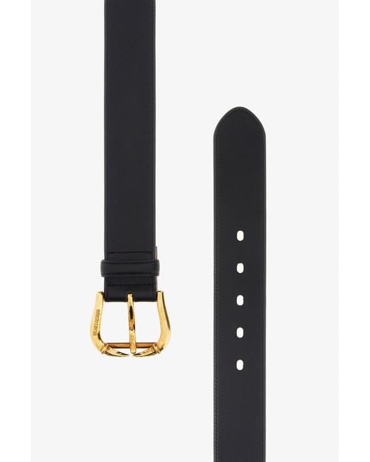 Roberto Cavalli Black Leather Belt With Buckle
