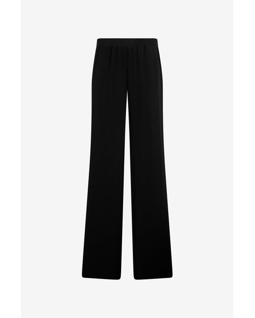 Roberto Cavalli Black Silk Palazzo Trousers