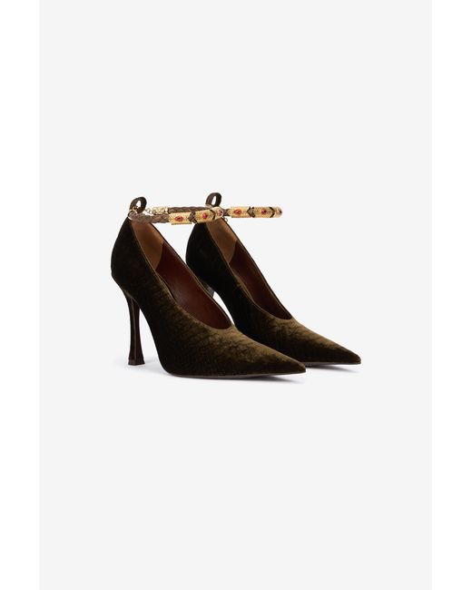 Roberto Cavalli Brown Pumps With Strap