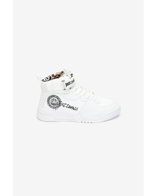 Roberto Cavalli White High Top Sneakers
