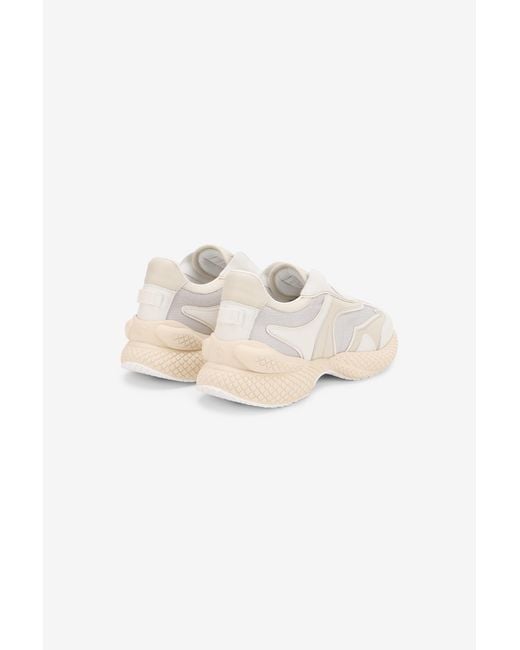 Roberto Cavalli White Leather Chunky Sneakers for men