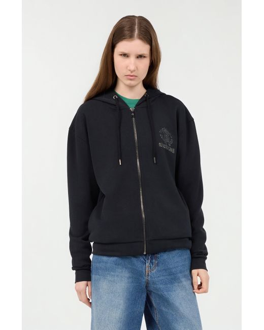 Sudadera Negra Con Capucha Y Logotipo Monogram Rc Roberto Cavalli de color Black