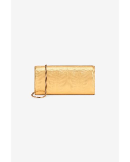 Roberto Cavalli Metallic Serpentine Wallet On Chain
