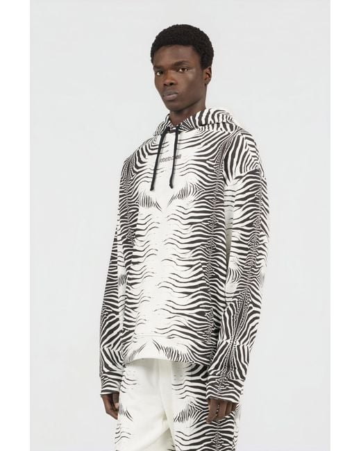 Roberto Cavalli Multicolor Zebra Print Sweatshirt for men