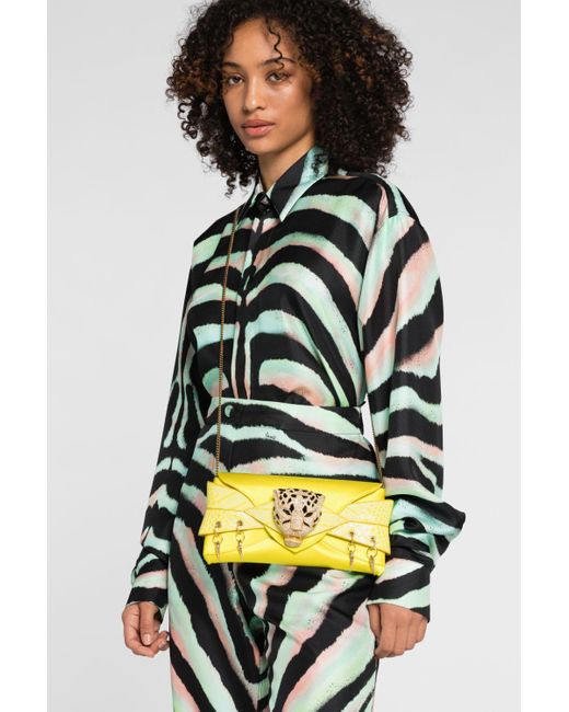 Versace Repeat crystal-embellished shoulder bag - Yellow