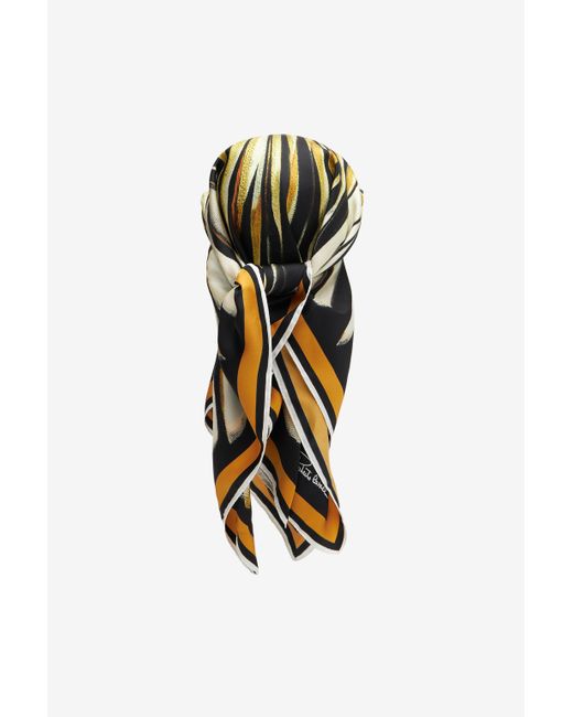 Roberto Cavalli White Hat With Visor And Ray Of Scarf