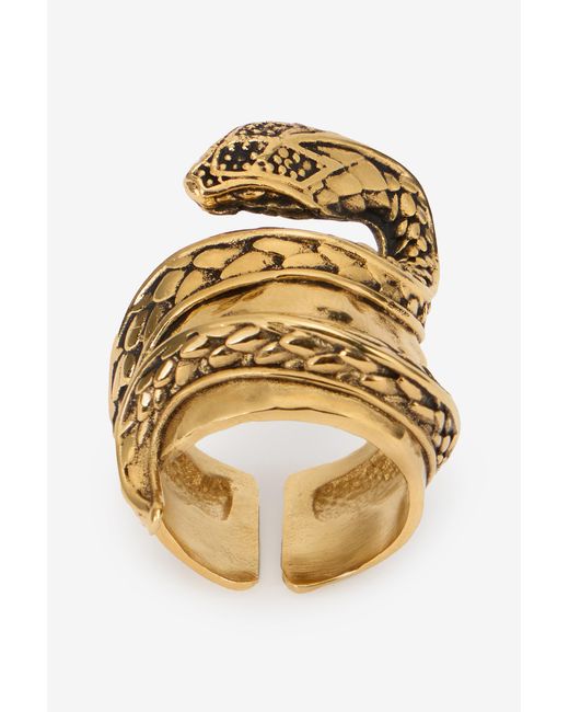 Roberto Cavalli Metallic Serpentine Ring