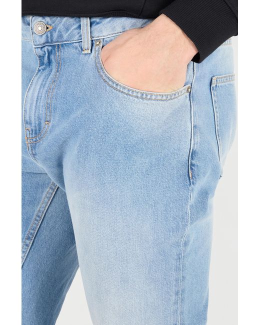 Roberto Cavalli Blue Jeans With Faded Detailing for men