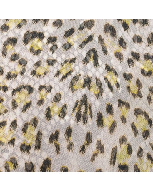 Roberto Cavalli White Baby Jaguar Print Silk Pareo