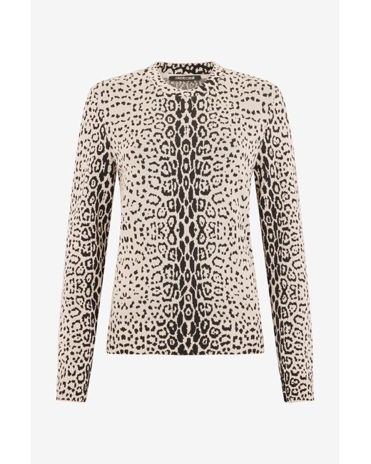 Roberto Cavalli White Jaguar Print Top