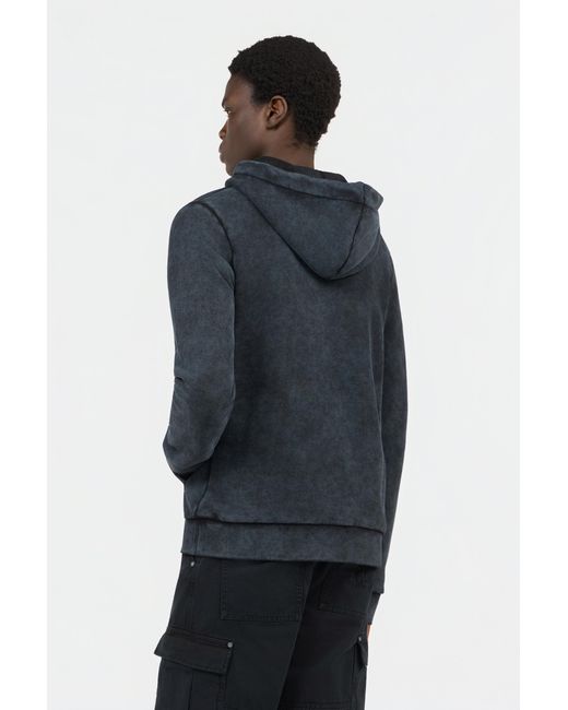 Roberto Cavalli Black Sweatshirt With Printed Roses for men