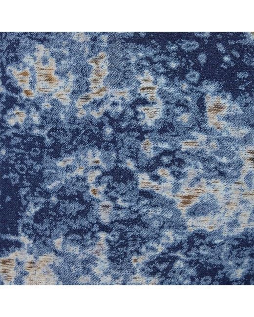 Roberto Cavalli Blue Loose Fit Bleached-Effect Jeans