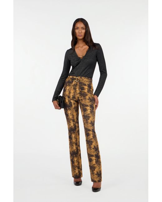 Roberto Cavalli Natural Cobra Print Trousers