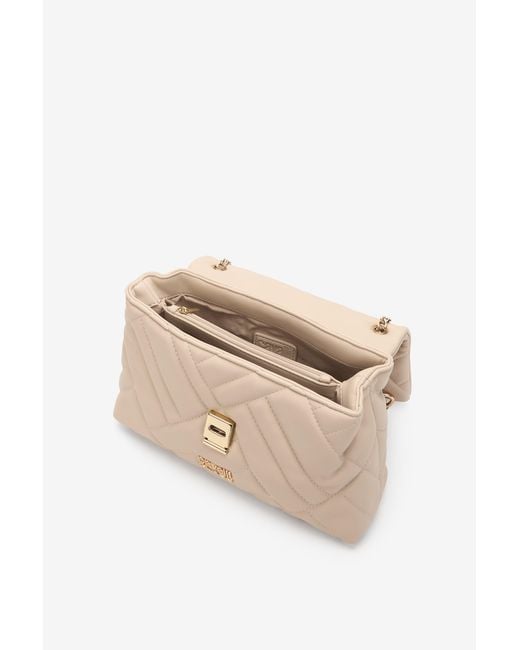 Roberto Cavalli Natural Quilted Shoulder Bag